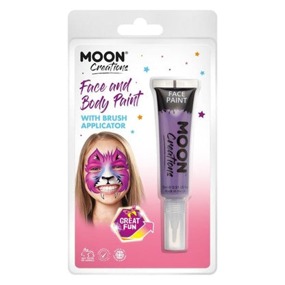 Moon Creations Face and Body Paint with Brush Applicator Choice Of 15 Colours 15ml Costume Make Up 10