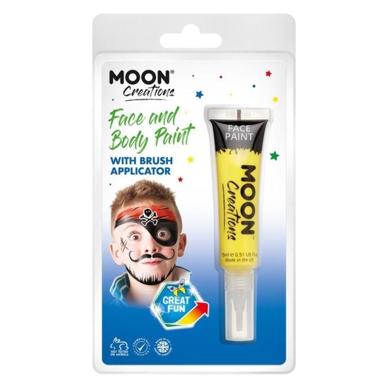 Moon Creations Face and Body Paint with Brush Applicator Choice Of 15 Colours 15ml Costume Make Up 14
