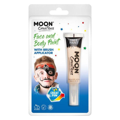 Moon Creations Face and Body Paint with Brush Applicator Choice Of 15 Colours 15ml Costume Make Up 23