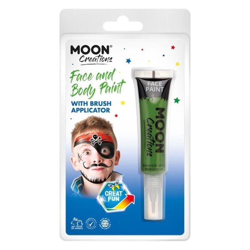 Moon Creations Face and Body Paint with Brush Applicator Choice Of 15 Colours 15ml Costume Make Up 5