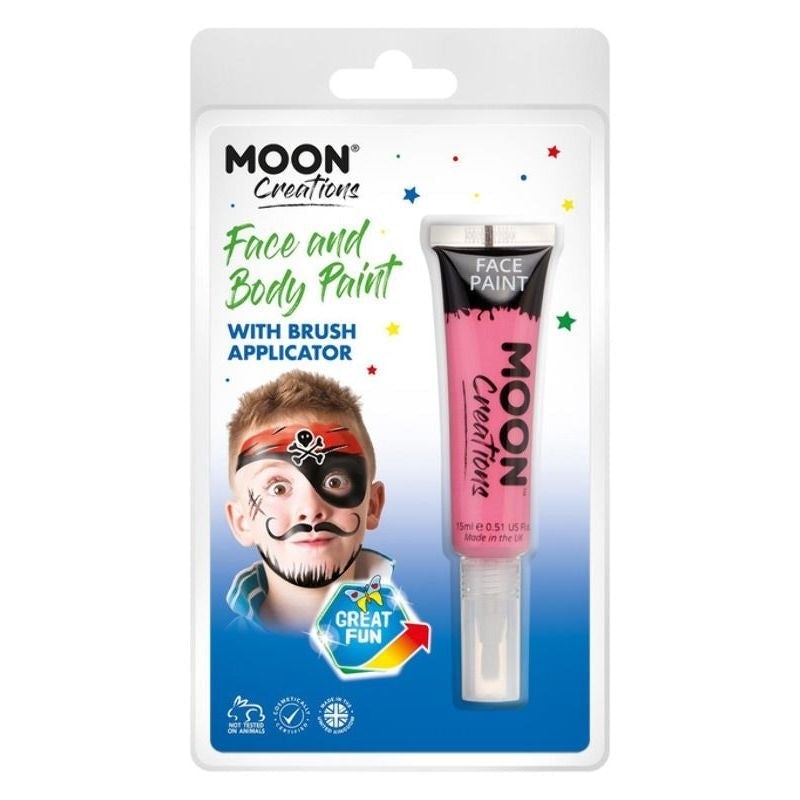 Moon Creations Face and Body Paint with Brush Applicator Choice Of 15 Colours 15ml Costume Make Up 7