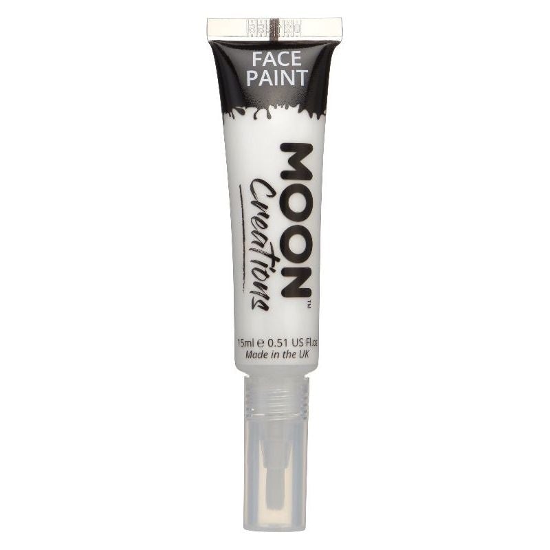 Moon Creations Face and Body Paints with Brush Applicator 15ml Single Costume Make Up 15