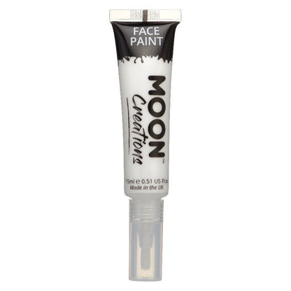 Moon Creations Face and Body Paints with Brush Applicator 15ml Single Costume Make Up 15