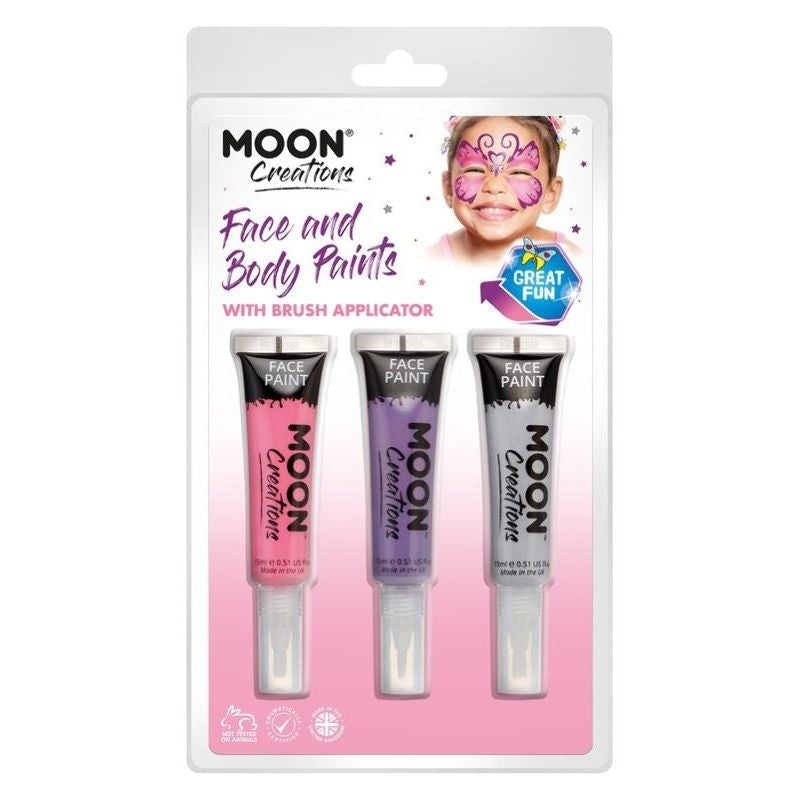 Moon Creations Face and Body Paints and Brush Princess Set 15ml Costume Make Up 1