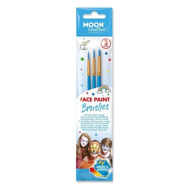 Moon Creations Face Paint Brushes Blue Costume Make Up 1