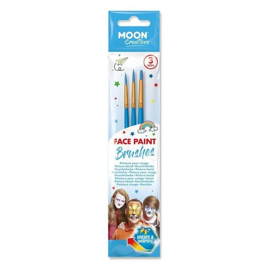 Moon Creations Face Paint Brushes Blue Costume Make Up 1