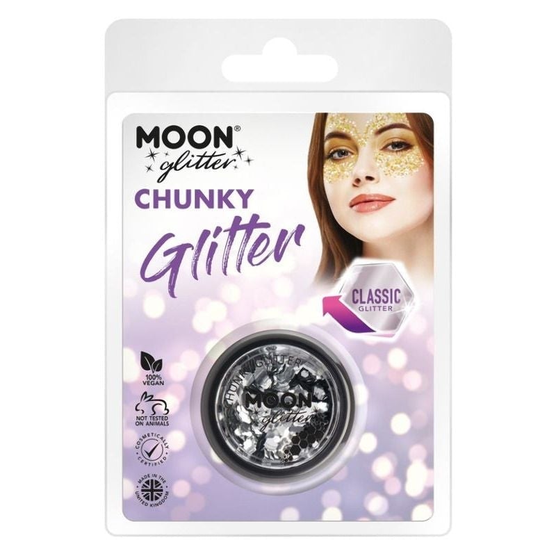 Size Chart Moon Glitter Classic Chunky Clamshell, 3g Costume Make Up