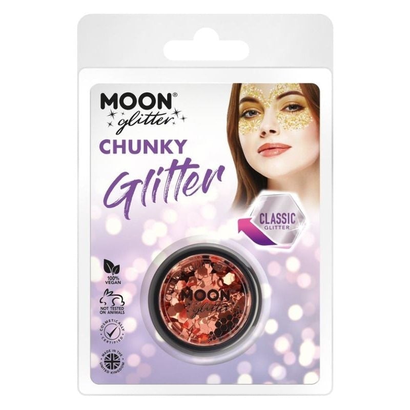 Moon Glitter Classic Chunky Copper Clamshell, 3g Costume Make Up_1