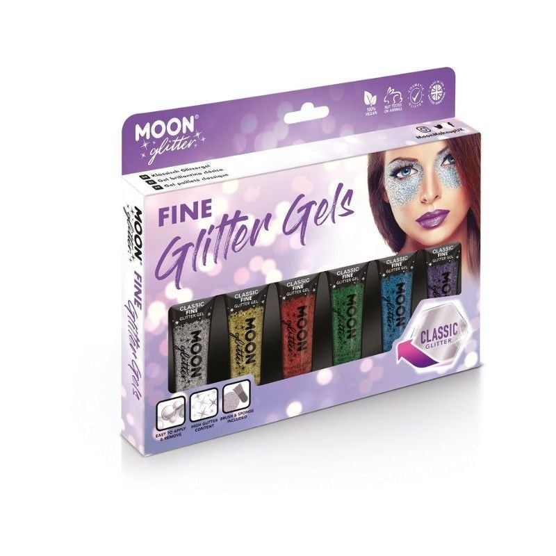 Moon Glitter Classic Fine Gel Assorted Boxset Costume Make Up 1