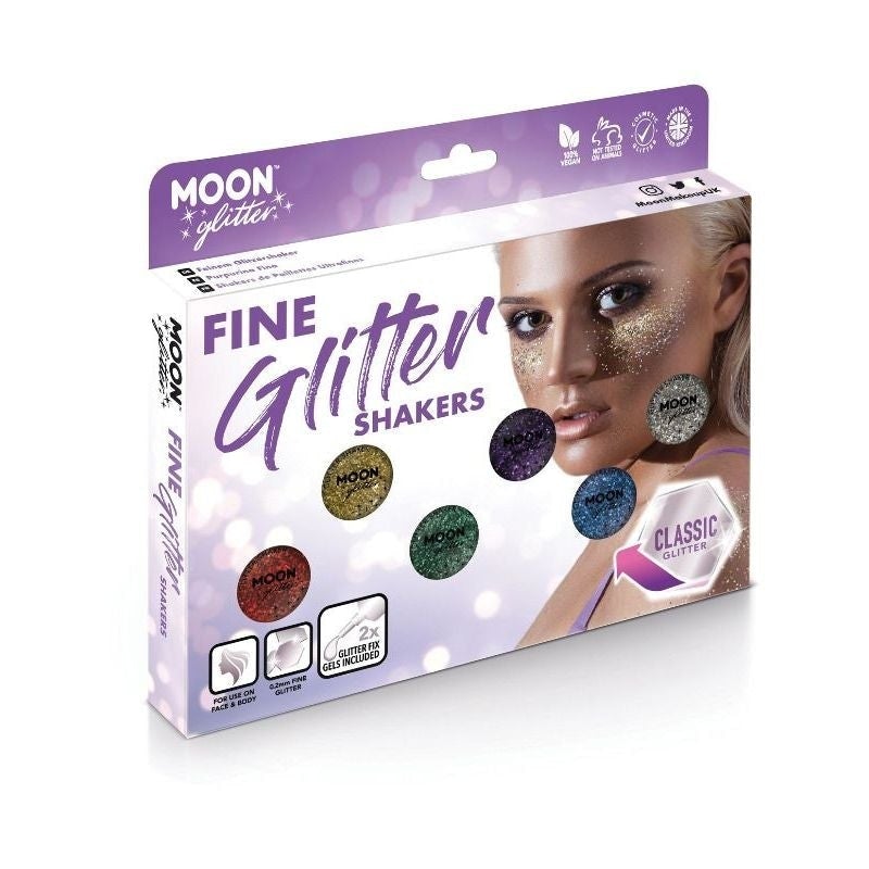Moon Glitter Classic Fine Shaker 6 5g Assorted Colours Sparkling Cosmetic Glitter Set 1