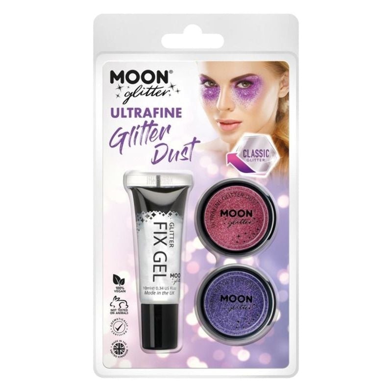 Moon Glitter Classic Ultrafine Dust with Fixing Gel Pack Costume Make Up 3