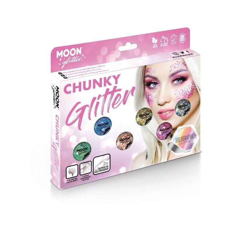 Moon Glitter Holographic Chunky Assorted Costume Make Up_1