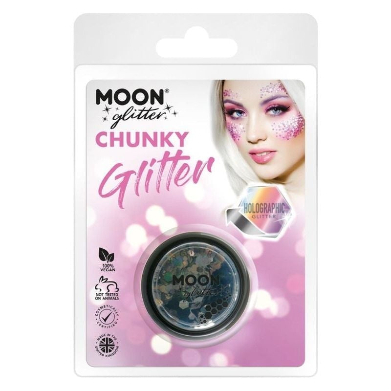 Moon Glitter Holographic Chunky Black Glitter 3g Costume Make Up 1