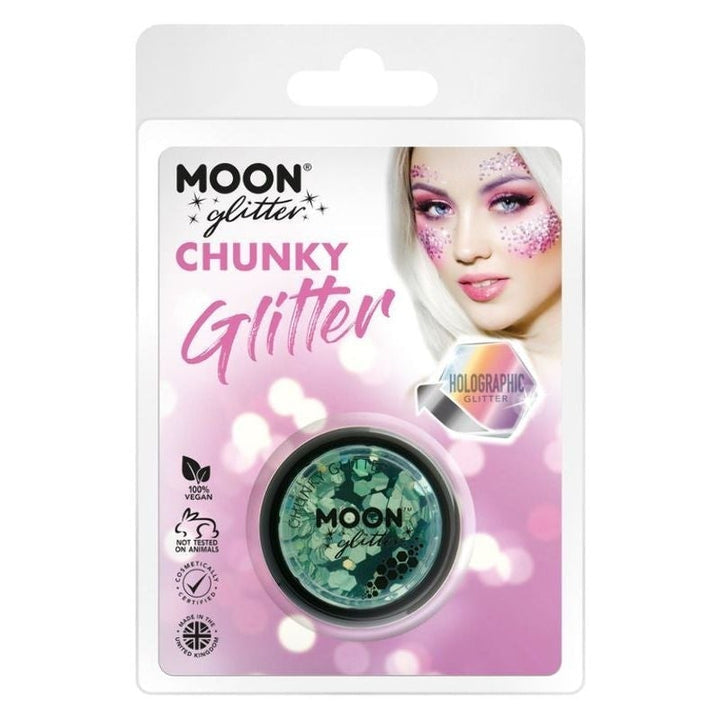 Moon Glitter Holographic Chunky Clamshell, 3g Costume Make Up_2