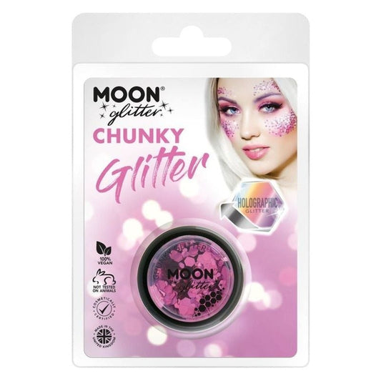 Moon Glitter Holographic Chunky Clamshell 3g Costume Make Up 3