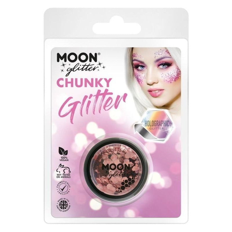 Moon Glitter Holographic Chunky Clamshell, 3g Costume Make Up_5
