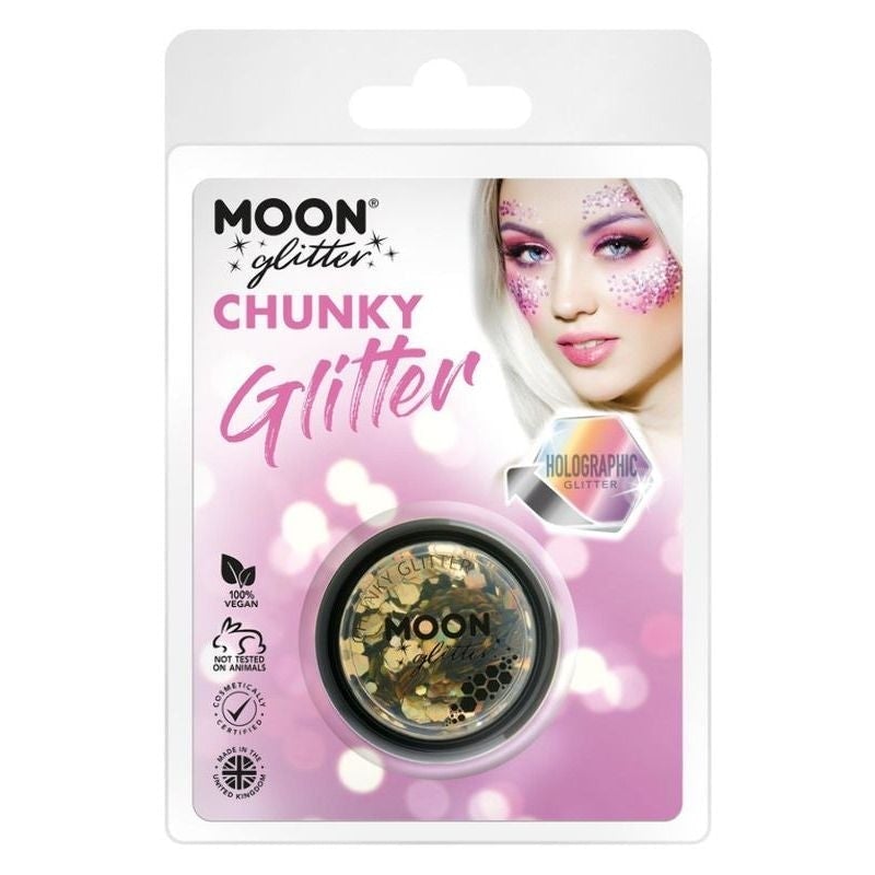 Moon Glitter Holographic Chunky Clamshell, 3g Costume Make Up_1