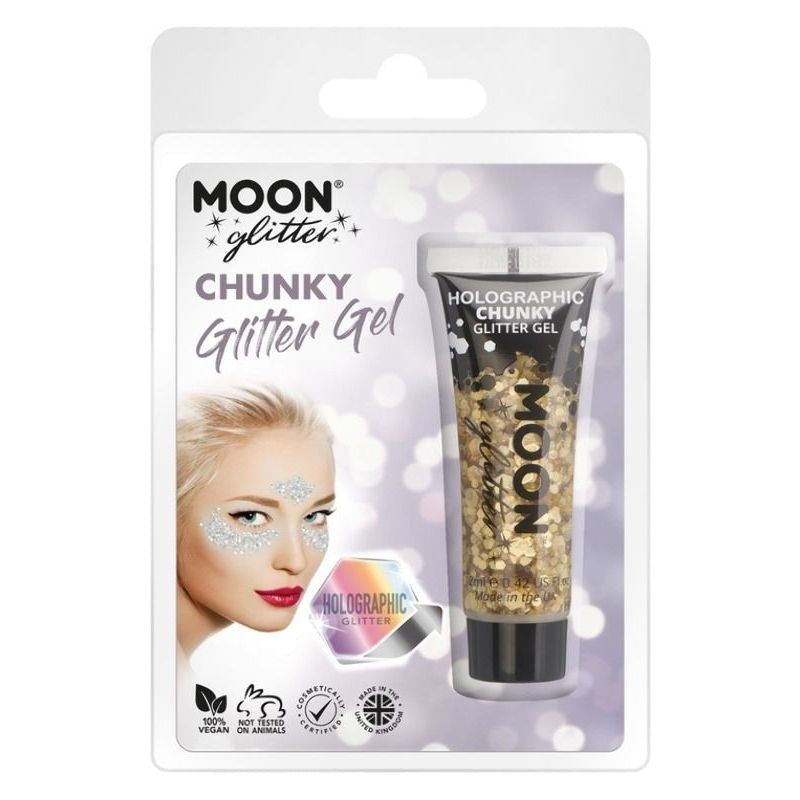 Moon Glitter Holographic Chunky Gel Clamshell, 12ml Costume Make Up_3