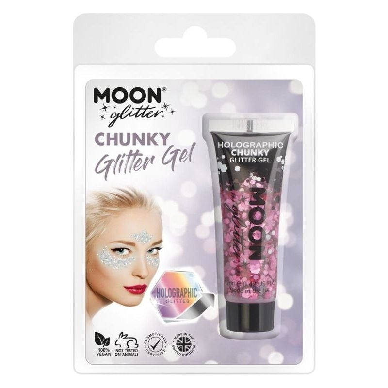 Moon Glitter Holographic Chunky Gel Clamshell, 12ml Costume Make Up_5