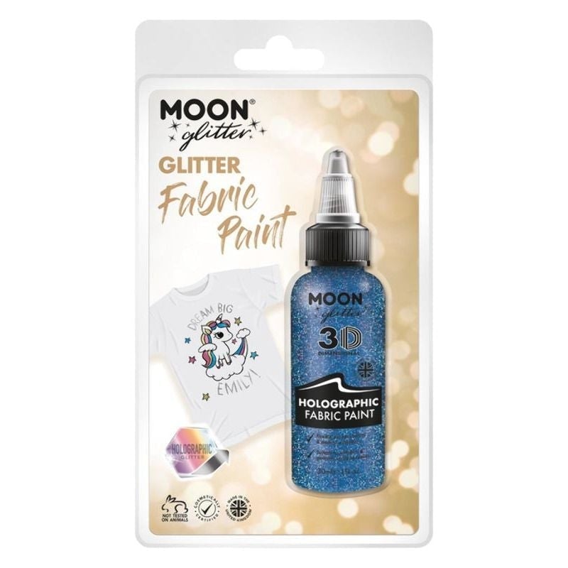 Moon Glitter Holographic Fabric Paint Clamshell, 30ml Costume Make Up Moon Glitter Holographic Fabric Paint Clamshell, 30ml Costume Make Up