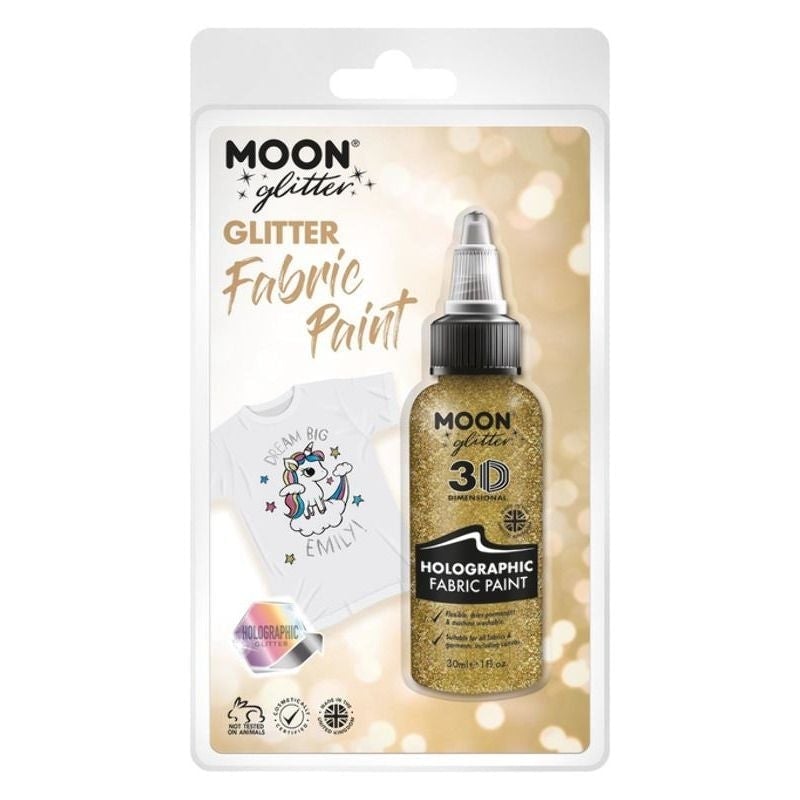 Moon Glitter Holographic Fabric Paint Clamshell, 30ml Costume Make Up_3