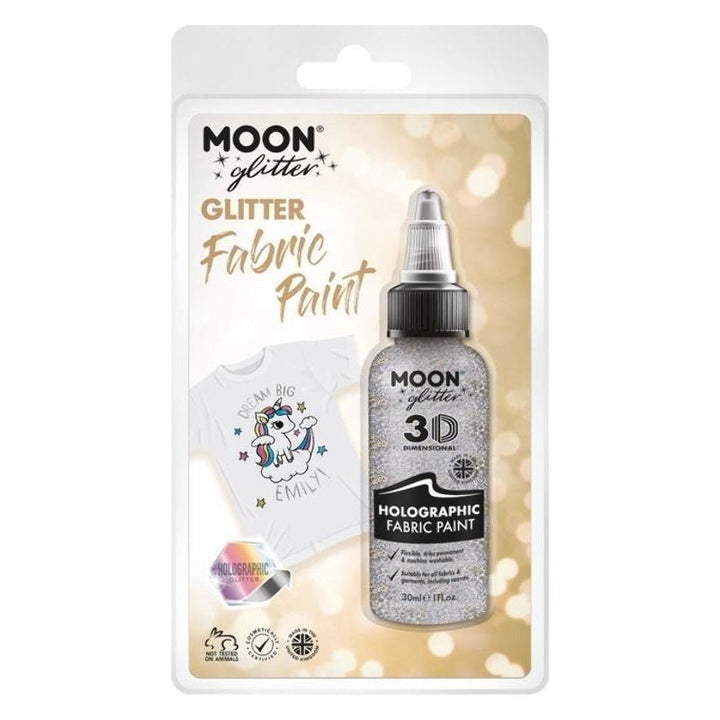 Size Chart Moon Glitter Holographic Fabric Paint Clamshell, 30ml Costume Make Up