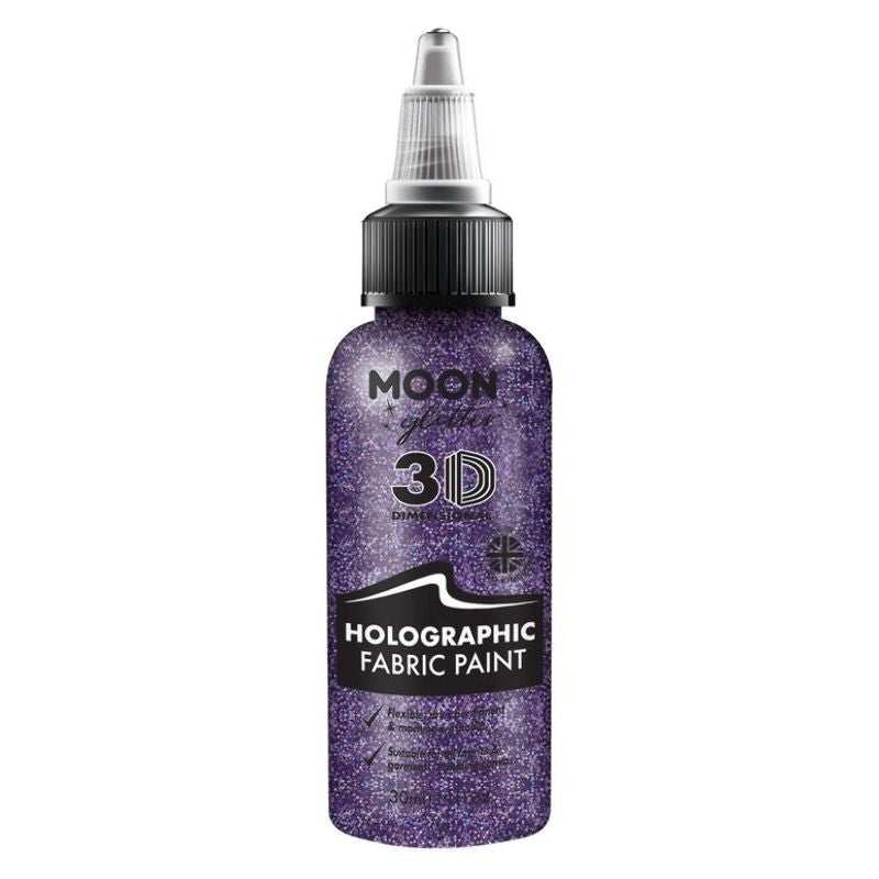 Moon Glitter Holographic Fabric Paint Choice Of 8 Colours 30ml Costume Make Up 6