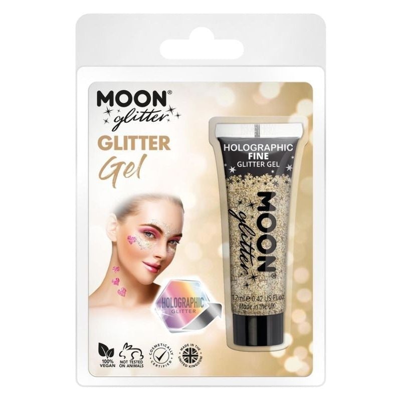 Moon Glitter Holographic Fine Glitter Gel Choice Of 7 Colours 12ml Costume Make Up 2