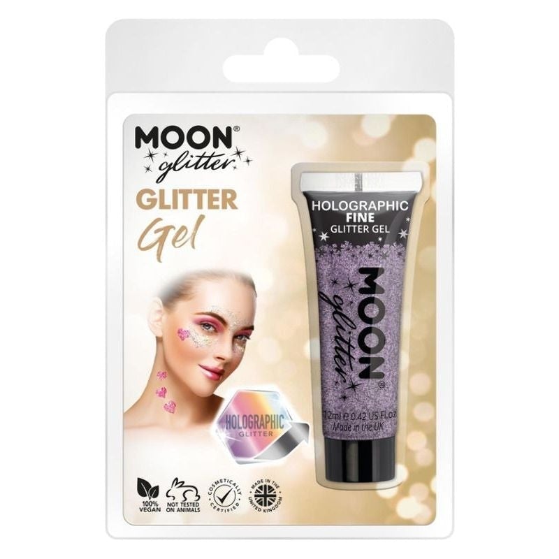 Moon Glitter Holographic Fine Glitter Gel Choice Of 7 Colours 12ml Costume Make Up 5