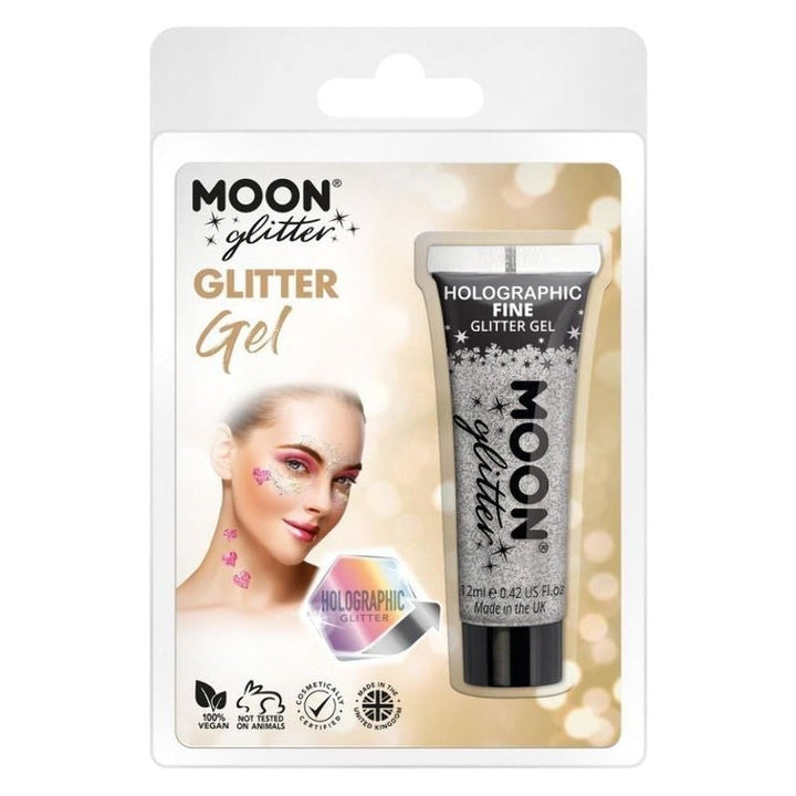 Size Chart Moon Glitter Holographic Fine Gel Clamshell, 12ml Costume Make Up