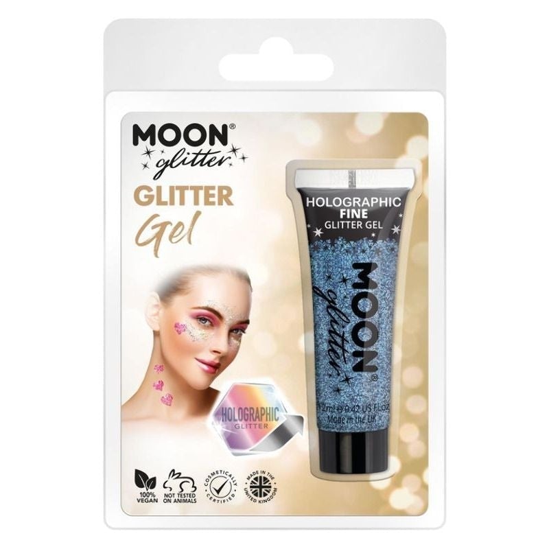 Moon Glitter Holographic Fine Glitter Gel Choice Of 7 Colours 12ml Costume Make Up 1