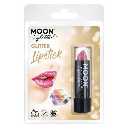 Moon Glitter Holographic Glitter Lipstick Pink G07664 Costume Make Up 1