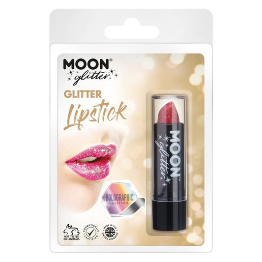 Moon Glitter Holographic Glitter Lipstick Red 4.2g Costume Make Up 1