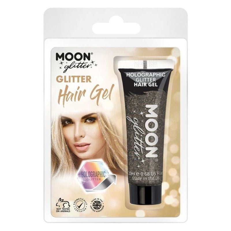 Moon Glitter Holographic Hair Gel Clamshell 20ml Costume Make Up 1
