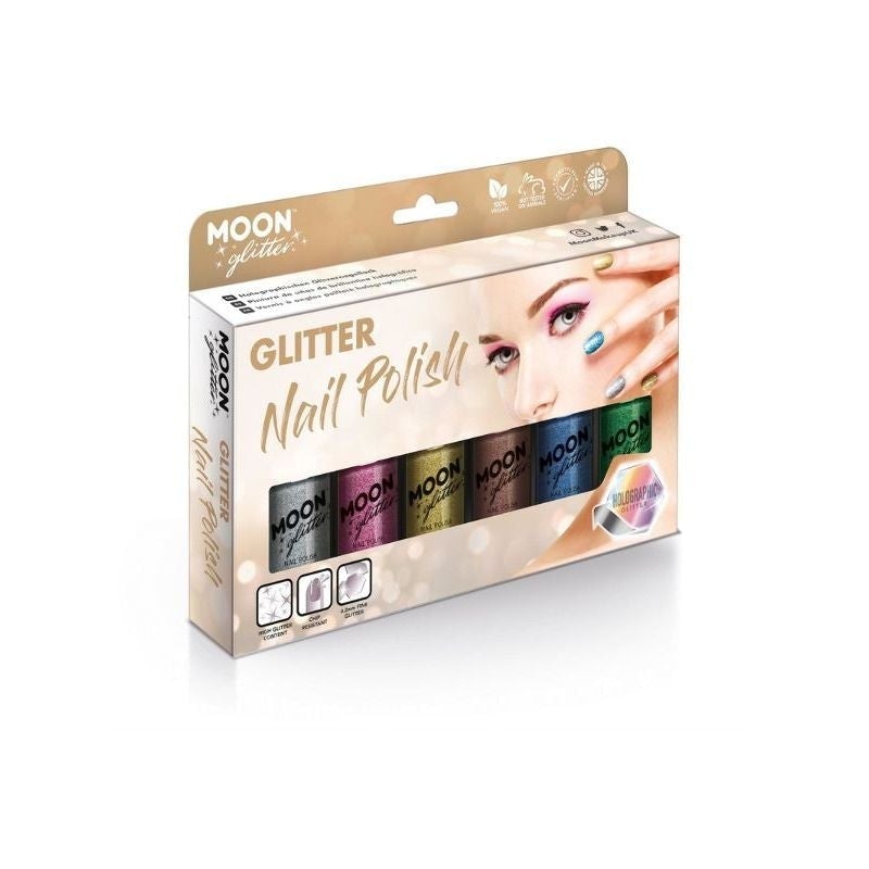 Moon Glitter Holographic Nail Polish Assorted Costume Make Up_1