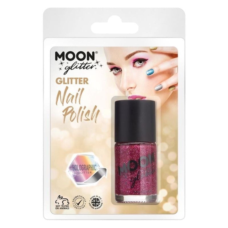 Moon Glitter Holographic Nail Polish Choice Of 8 Colours 14ml Costume Make Up 2