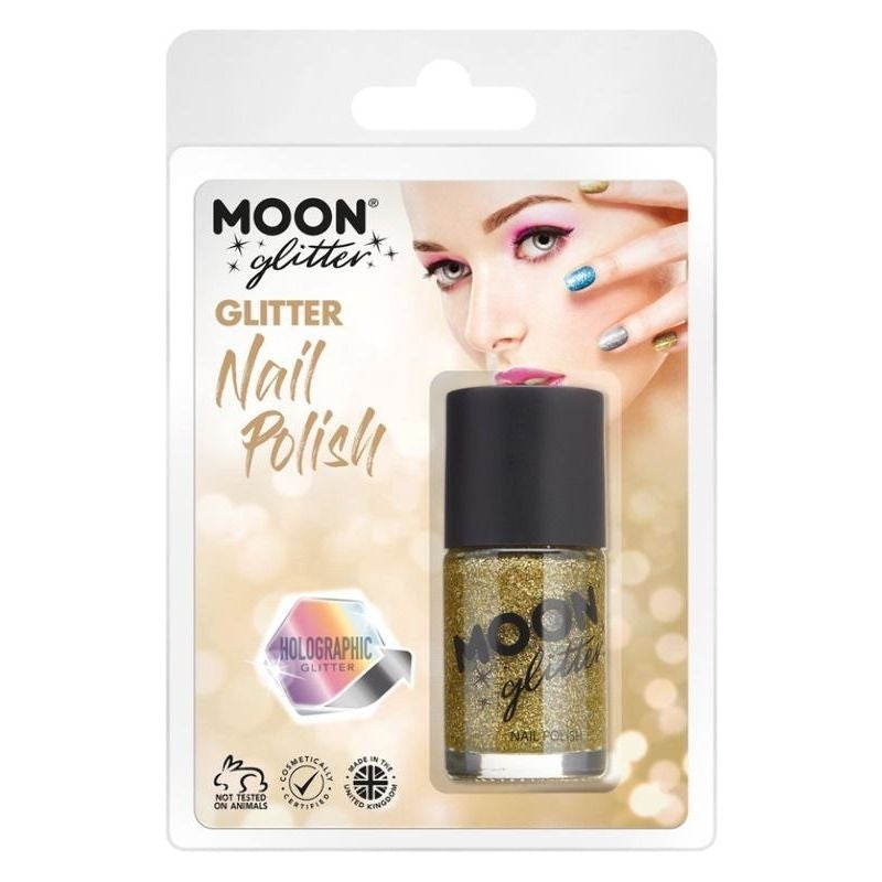 Moon Glitter Holographic Nail Polish Choice Of 8 Colours 14ml Costume Make Up 3