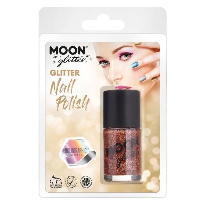 Moon Glitter Holographic Nail Polish Choice Of 8 Colours 14ml Costume Make Up 7