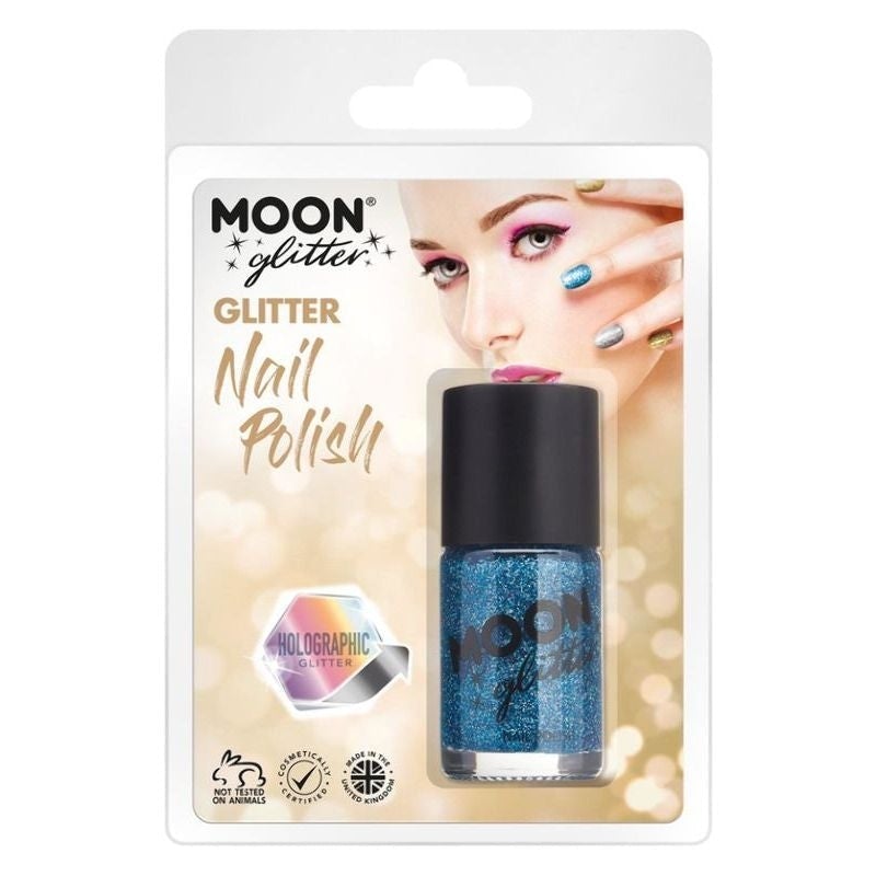 Moon Glitter Holographic Nail Polish Choice Of 8 Colours 14ml Costume Make Up 1