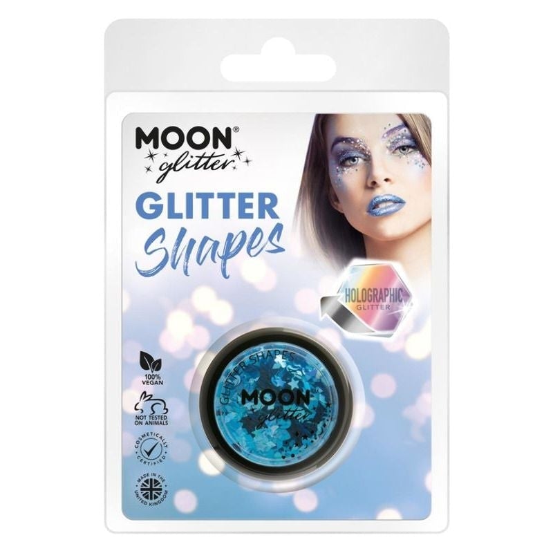 Moon Glitter Holographic Shapes Clamshell, 3g Costume Make Up_2