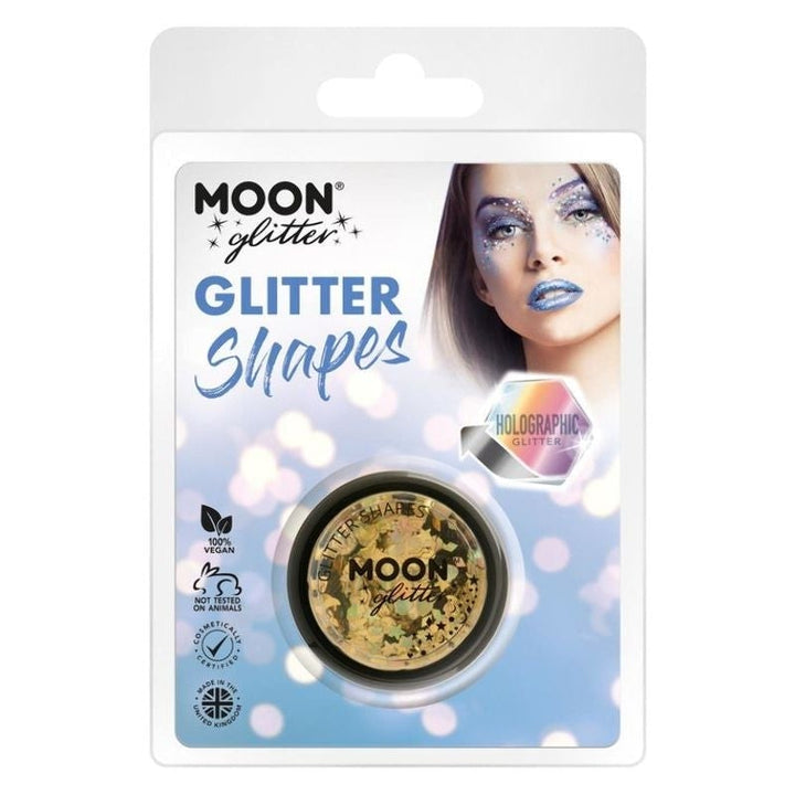 Moon Glitter Holographic Shapes Clamshell, 3g Costume Make Up_3