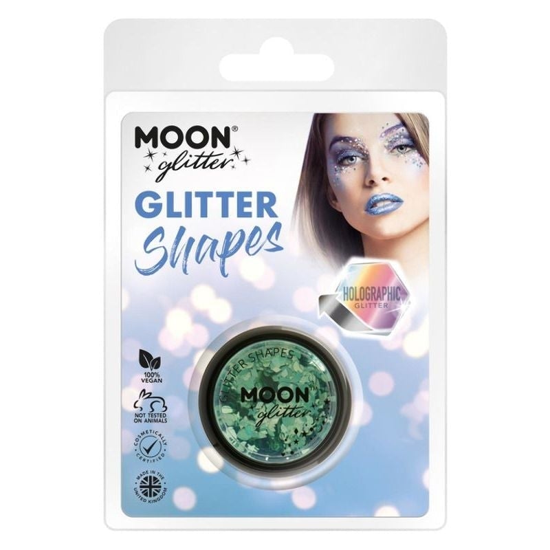 Moon Glitter Holographic Shapes Clamshell, 3g Costume Make Up_4