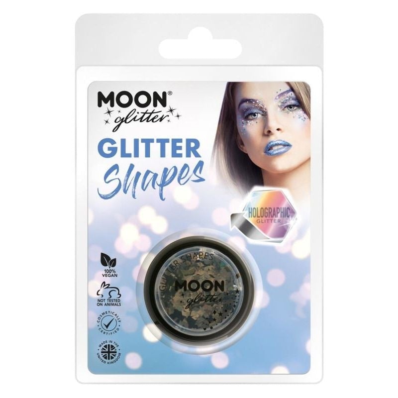 Moon Glitter Holographic Shapes Clamshell, 3g Costume Make Up_1