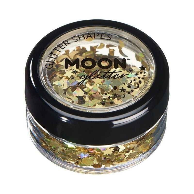 Moon Glitter Holographic Shapes Single 3g Costume Make Up 3