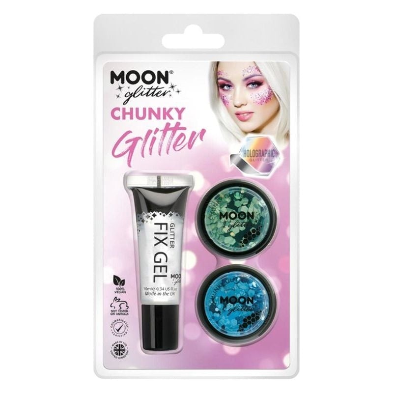 Moon Glitter Hologrpahic Chunky Costume Make Up 1