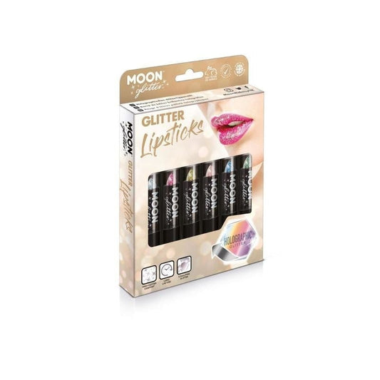 Moon Glitter Hologrpahic Lipstick Assorte Costume Make Up 1