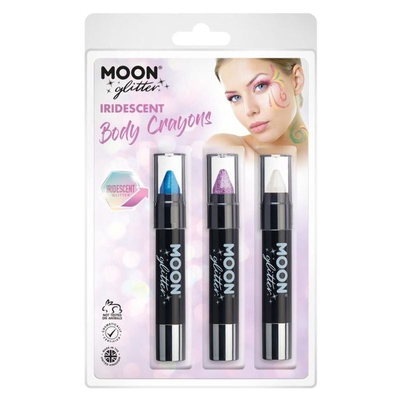 Moon Glitter Iridescent Body Crayons Set  3 Colours 3.5g Costume Make Up 1