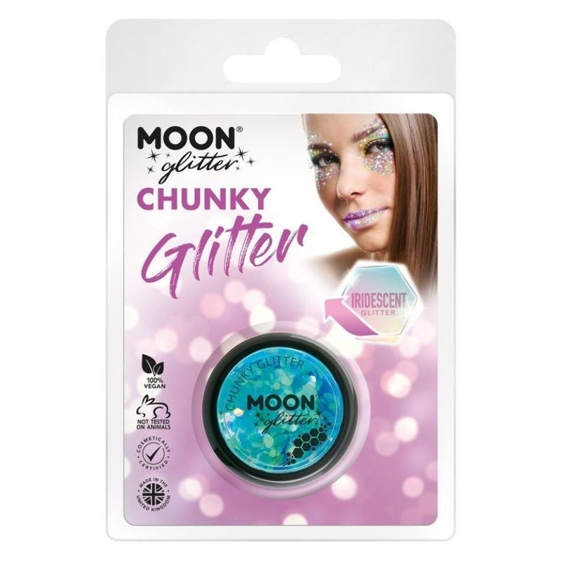 Moon Glitter Iridescent Chunky Blue Glitter 3g Costume Make Up 1