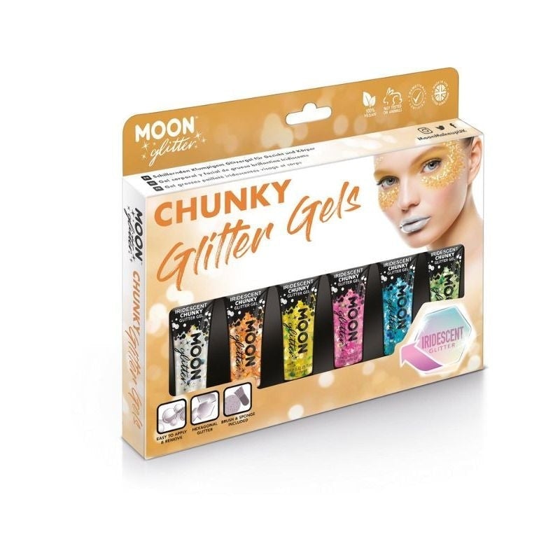 Moon Glitter Iridescent Chunky Gel Asso Costume Make Up 1