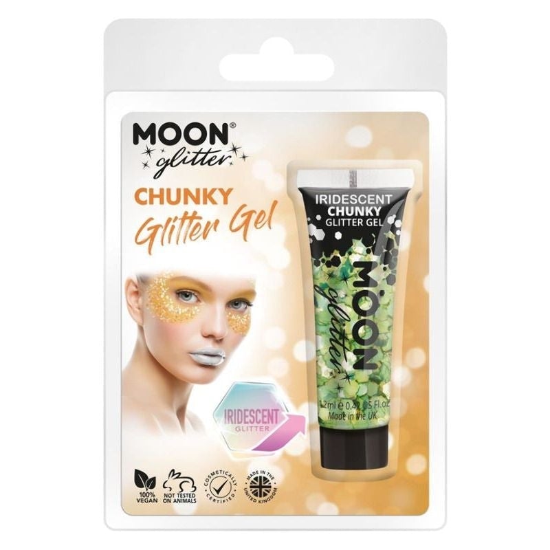 Moon Glitter Iridescent Chunky Gel Clamshell 3g Choice of 8 Colours Costume Make Up 3